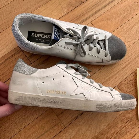 Golden Goose Shoes - Golden Goose Superstar sneakers white grey glitter 39